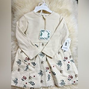 Brand New! Toddler girl cream dress. Size 18 months.